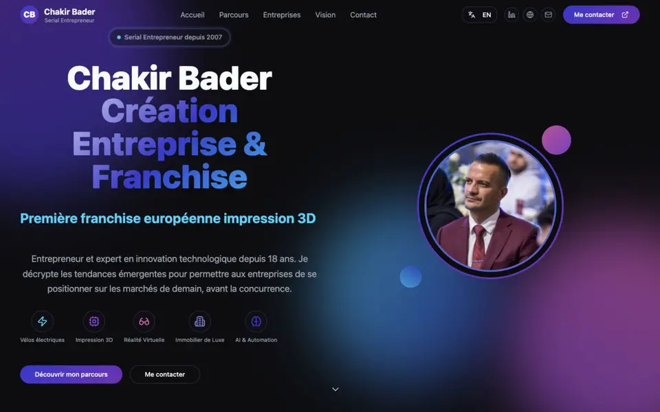 Page d'accueil de Chakir Bader