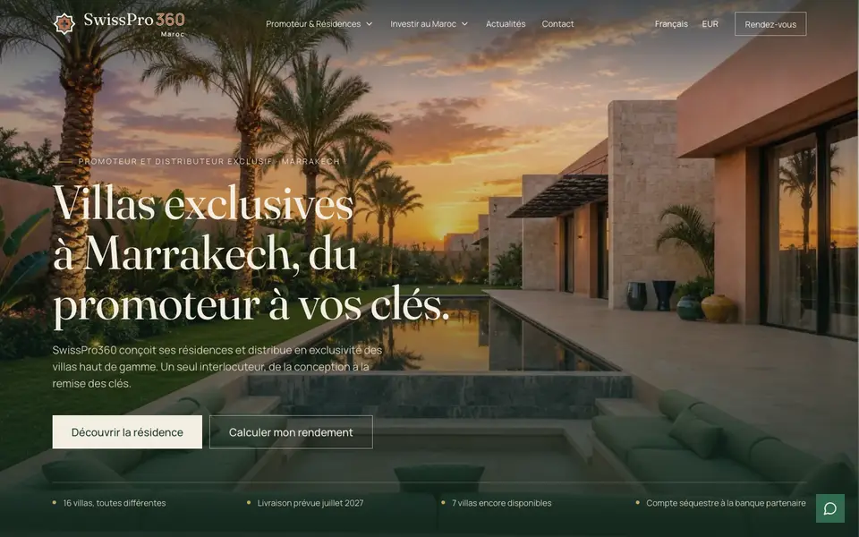 Page d'accueil de Eternal Morocco